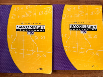 Saxon Math Homeschool 8/7 with Prealgebra (3rd Ed)