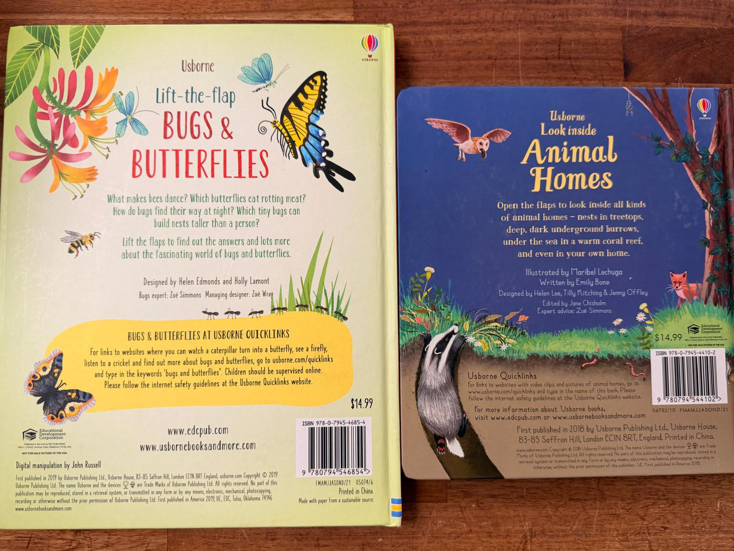 Usborne Biology Look-Inside LOT of 2