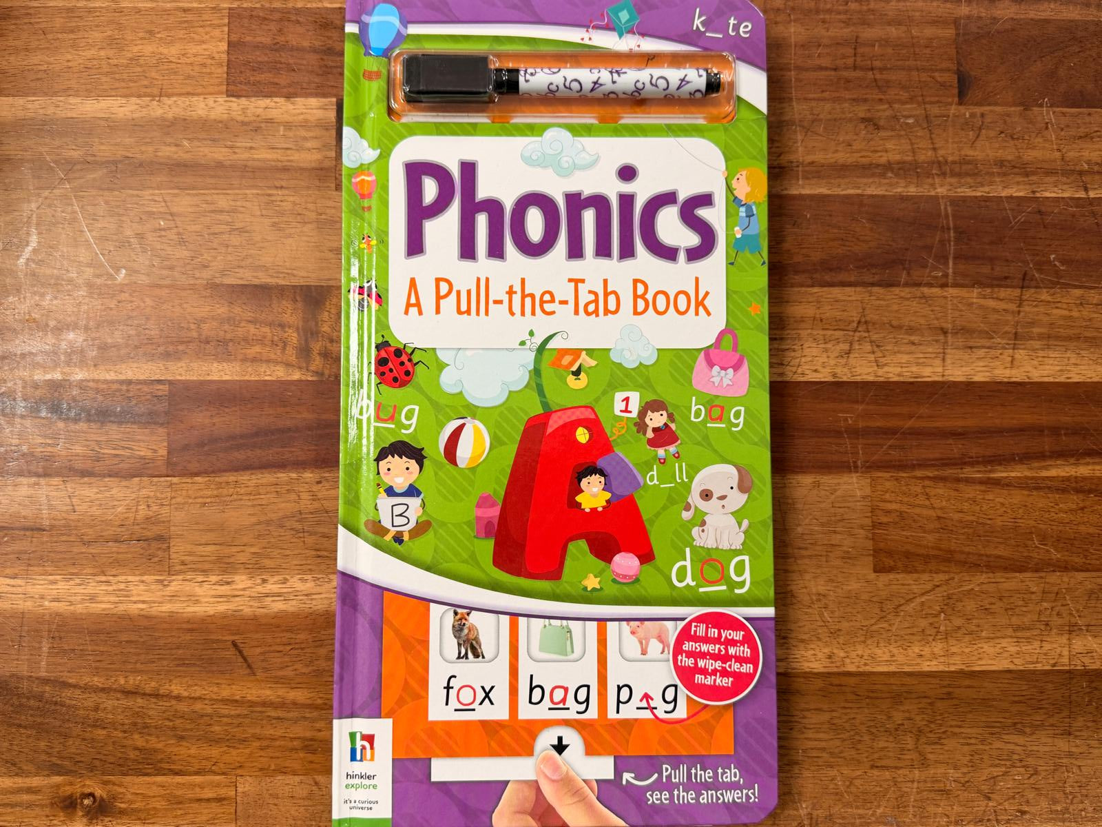 Phonics A Pull-the-Tab Book with Wipe-Clean Marker