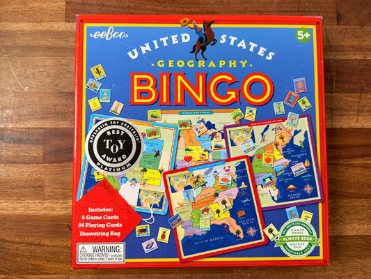 eeBoo United States Geography Bingo (Award Winning)