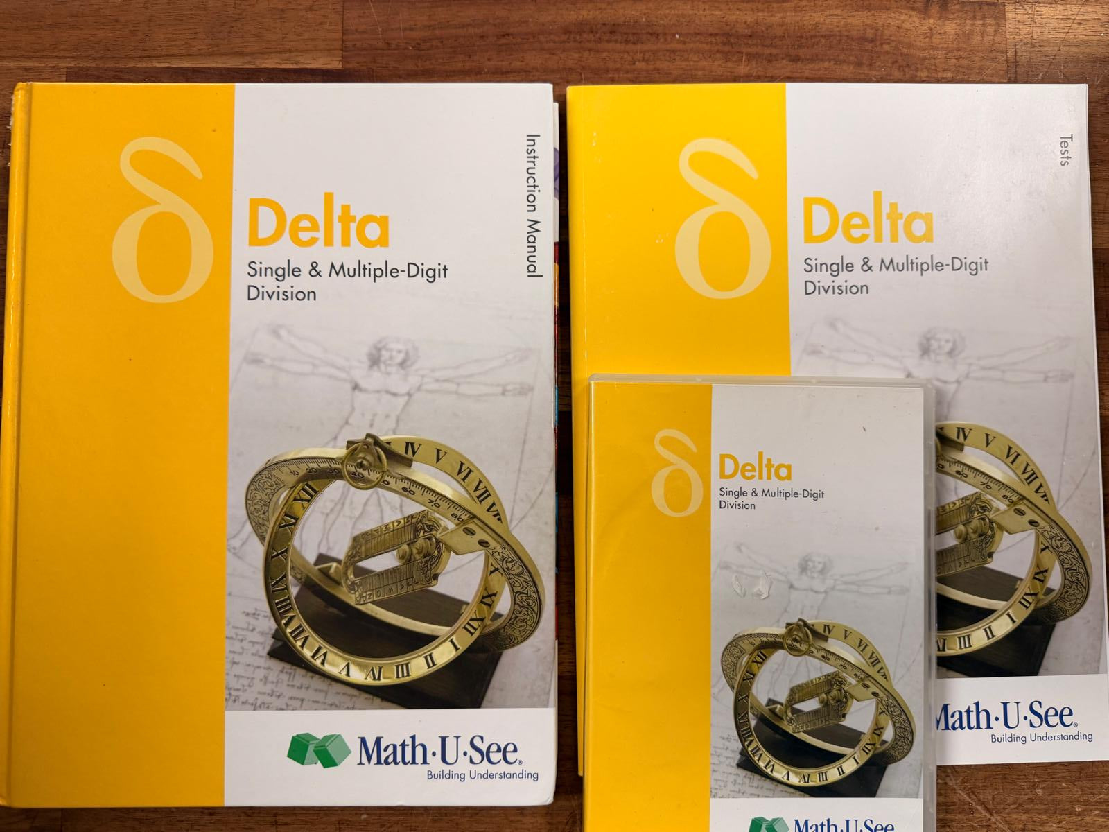 Math-U-See Delta SET of 3: DVD, Insturction Manual, Tests