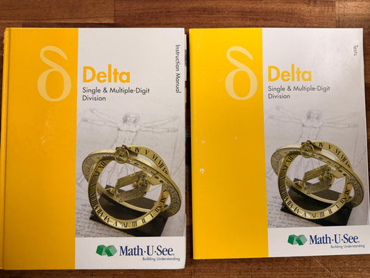 Math-U-See Delta SET of 3: DVD, Insturction Manual, Tests