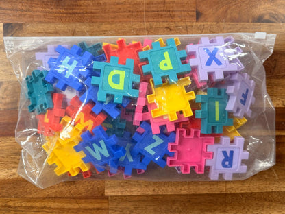 54ct Interlocking Number & Letter Puzzle Pieces
