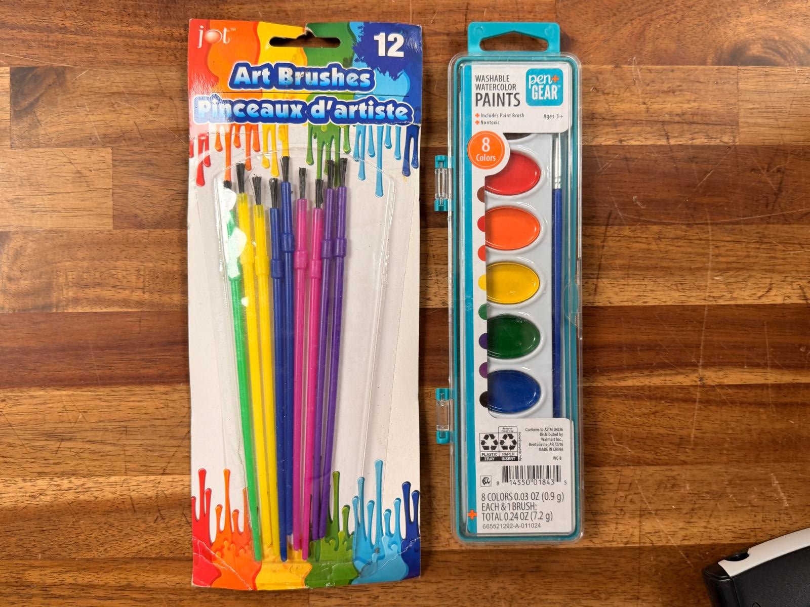 Paint Set LOT of 2 - Paint Brushes & Washable Paints