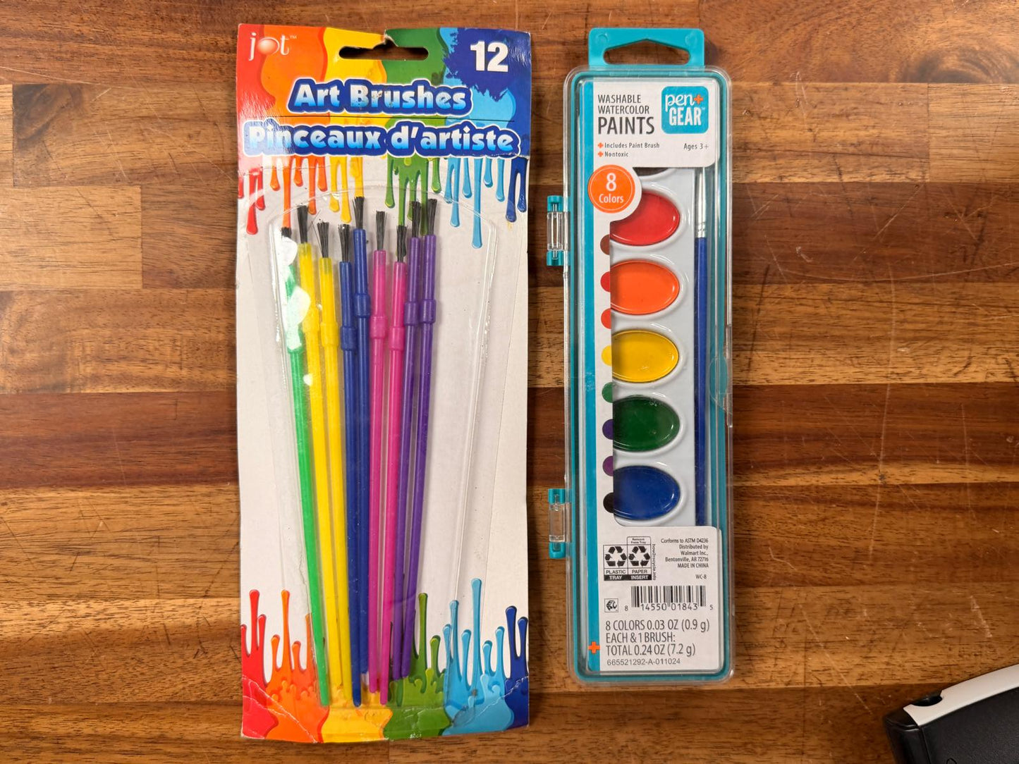 Paint Set LOT of 2 - Paint Brushes & Washable Paints