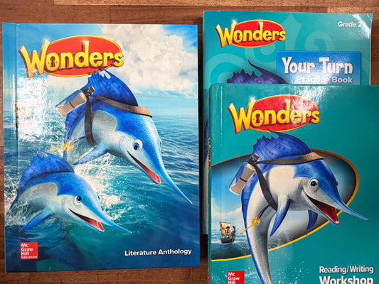 McGraw Hill Wonders SET of 3 - Grade 2 - Texts & Workbooks