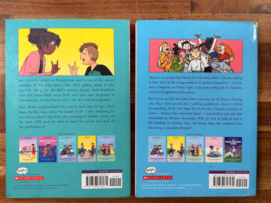 Baby-Sitters Club LOT of 2 - Secret Language & Stacey's Mistake