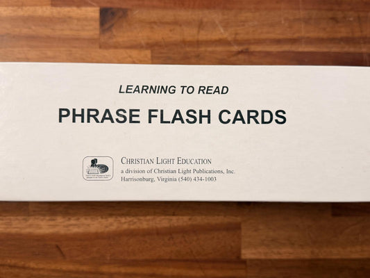 CLE Learning to Read Phrase Flash Cards