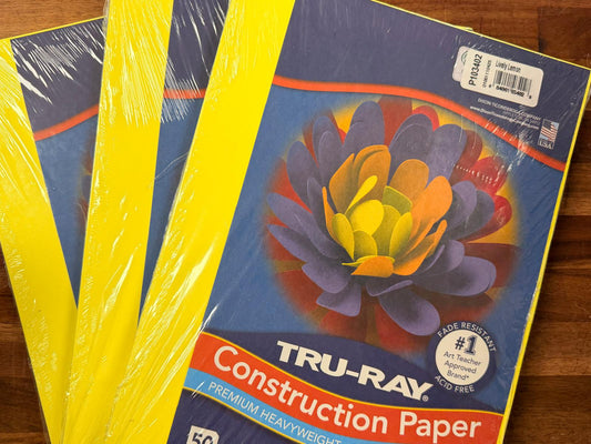 Construction Paper PACK of 3 (Total Qty - 150 Sheets)
