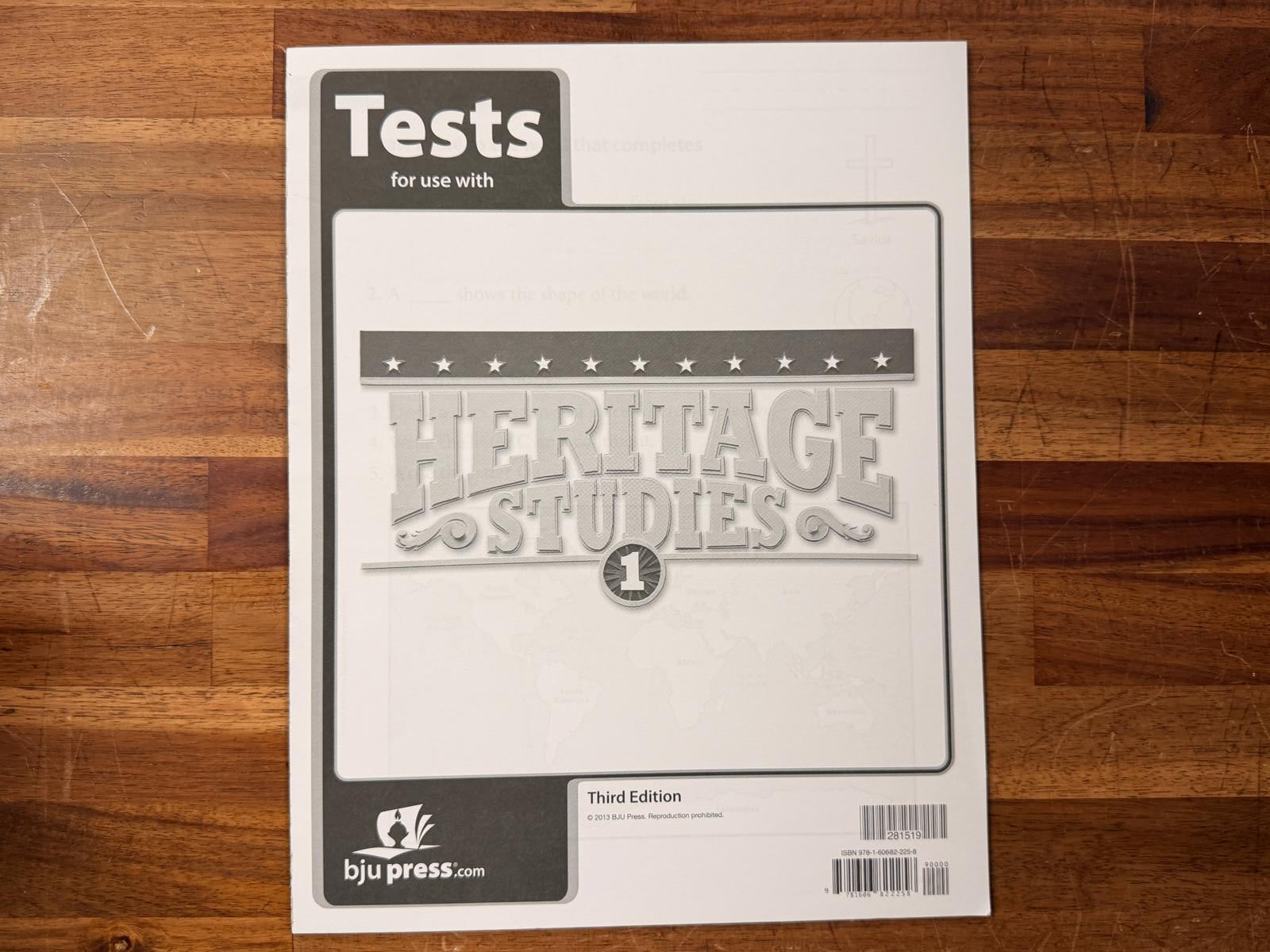 BJU Press Heritage Studies 1 Tests (3rd Ed) - CLEAN