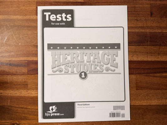 BJU Press Heritage Studies 1 Tests (3rd Ed) - CLEAN