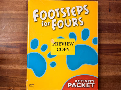 BJU Press Footsteps for Fours - Activity Pack (2nd Ed)