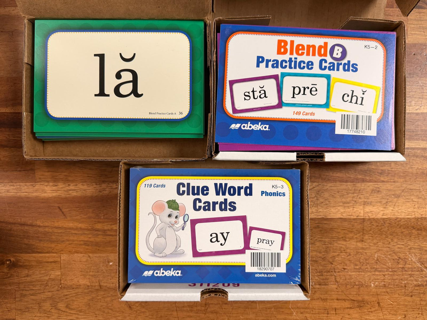 Abeka Blend A / B Practice Cards & Clue Words