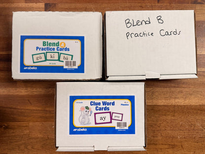 Abeka Blend A / B Practice Cards & Clue Words