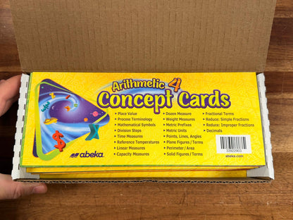 Abeka Arithmetic 4 Concept Cards