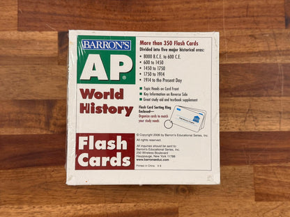 Barron's AP World History Flash Cards (NEW)