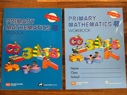 Primary Mathematics 4A/4B Textbook & Workbook (US Ed.)