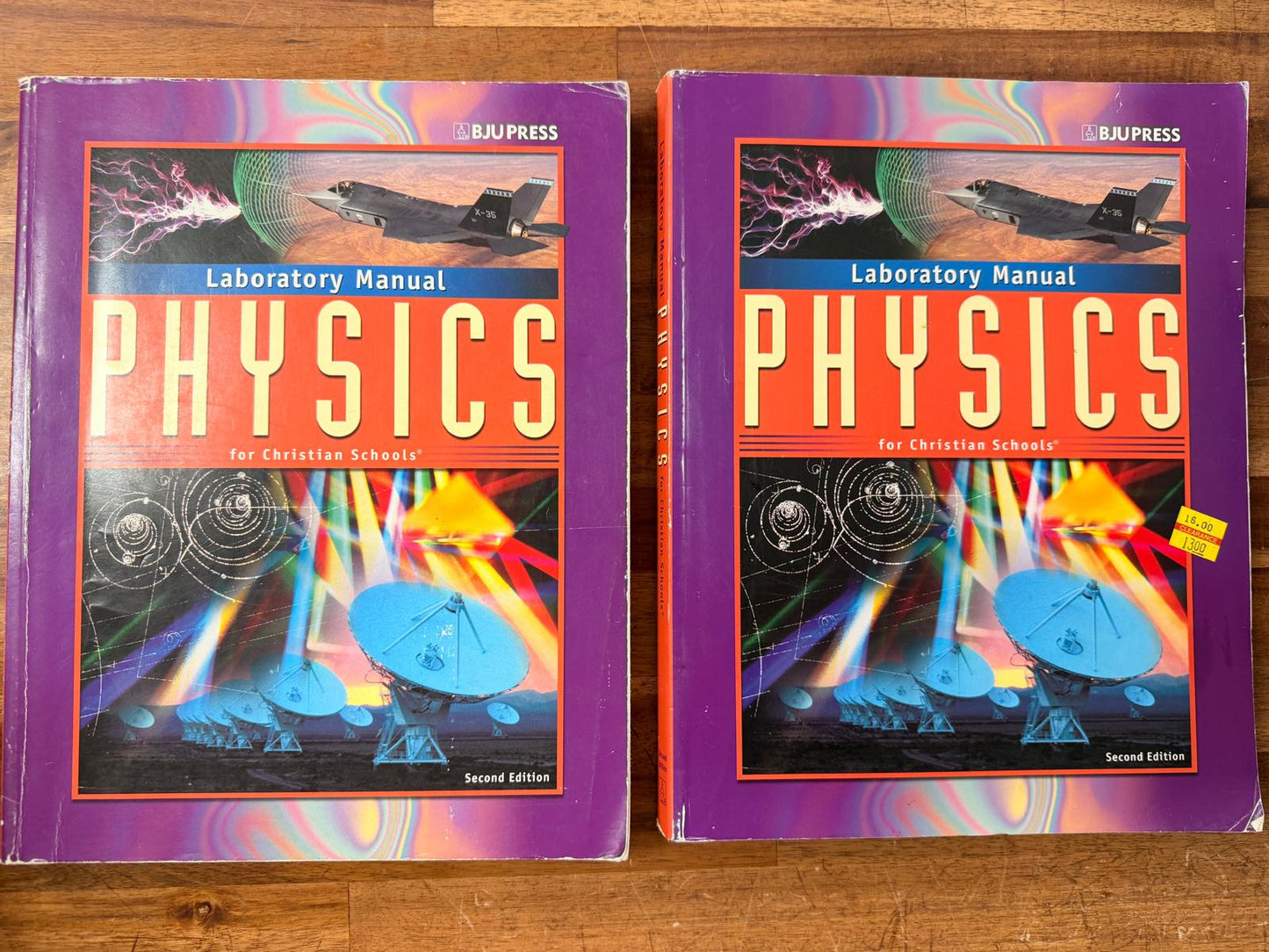 BJU Physics SET of 5: Lab Tcrh Manual, TM Pt 1 & 2, Lab Mnls