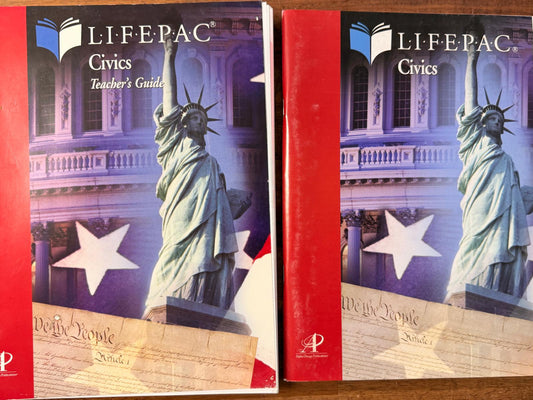 LIFEPAC Civics SET - Units 1-5 w/ Tchr Guide & More SET