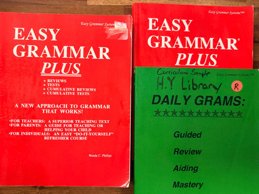 Easy Grammar PLUS Teacher Edition, Workbook, & Daily Grams