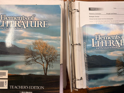 BJU Elements of Literature SET - Text, TG, & Tests