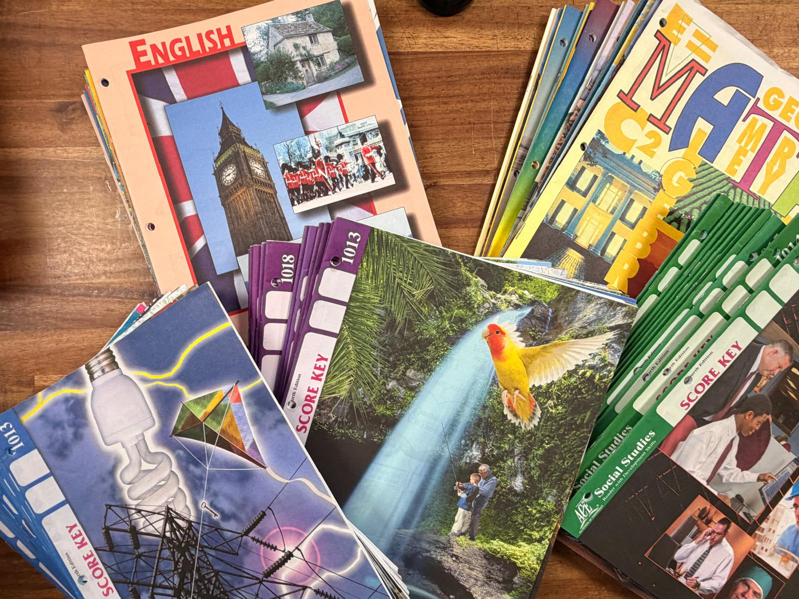 ACE Level 2 LOT - Sci, Word Building, English, SocStud, Math