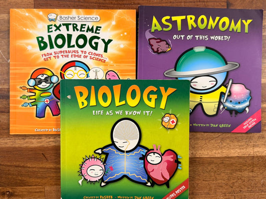 Basher Science Book LOT of 5 - Biology, Physics, & More