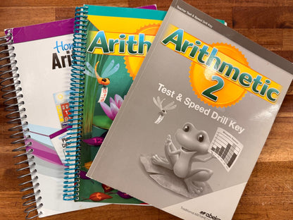 Abeka Homeschool Arithmetic 2 LPs, Tests Key, Work-Text Key