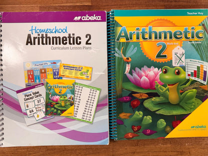 Abeka Homeschool Arithmetic 2 LPs, Tests Key, Work-Text Key