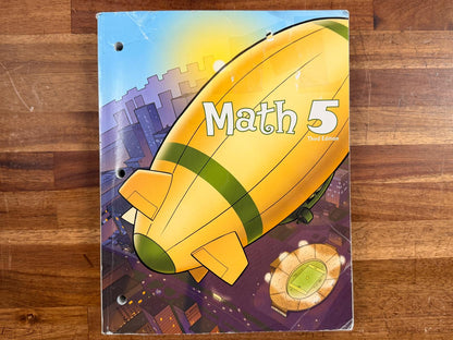 BJU Press Math 5 Textbook (3rd Edition)