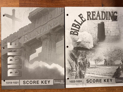 School of Tomorrow Bible Reading Score Keys 1013-1024