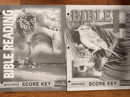 School of Tomorrow Bible Reading Score Keys 1013-1024