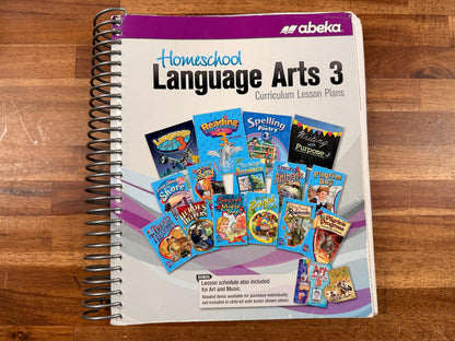 Abeka Homeschool Language 3 Curriculum / Lesson Plans