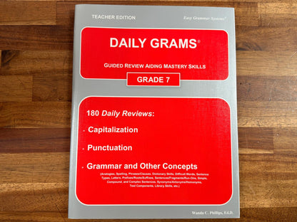 Daily Grams - Grade 7 - Teacher Edition