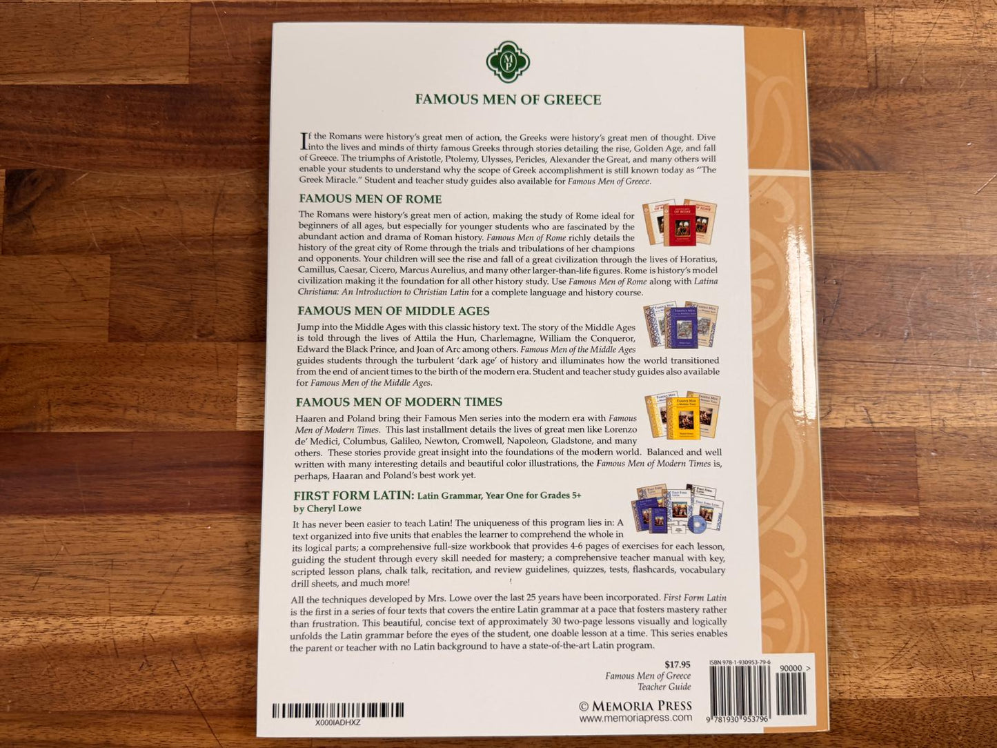 Memoria Press Famous Men of Greece Teacher Guide