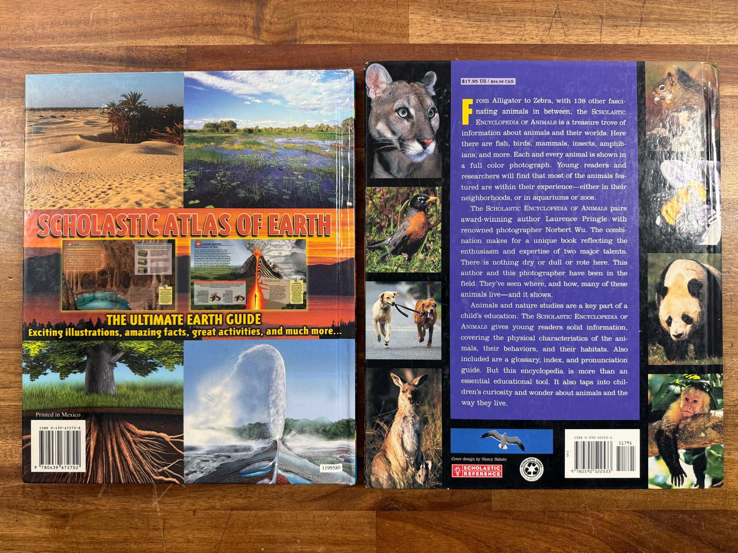 Scholastic Encyclopedia of Animals & Earth (LOT of 2)