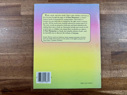 Golden Book - A First Thesaurus