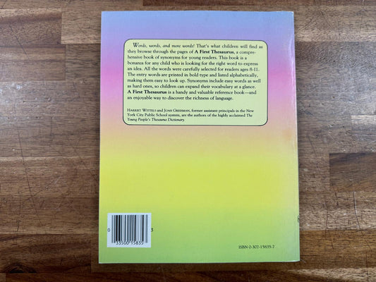 Golden Book - A First Thesaurus