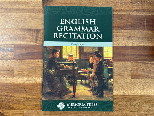 Memoria Press English Grammar Citation Cheryl Lowe