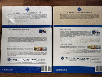 Memoria Press English Grammar Recitation I - Student & Tchr