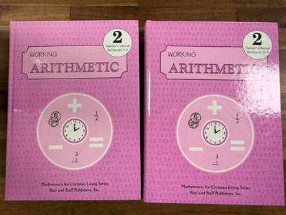 Rod & Staff Arithmetic 2 - Teacher Manuals Books 1-4 & Wkbk 4