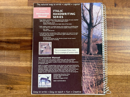 Italic Handwriting Series - 3rd Edition - Instruction Manual