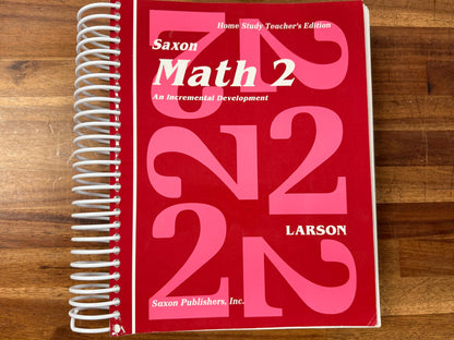 Saxon Math 2 Home Study Teacher's Edition (1994)