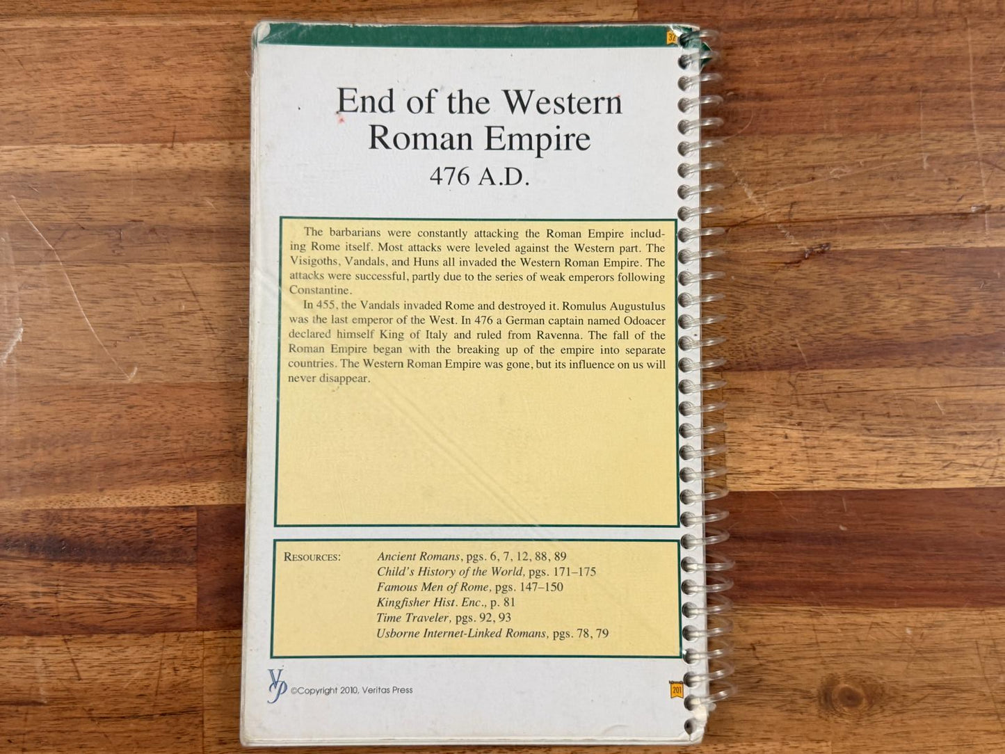 Veritas Press History Flashcards - Roman History