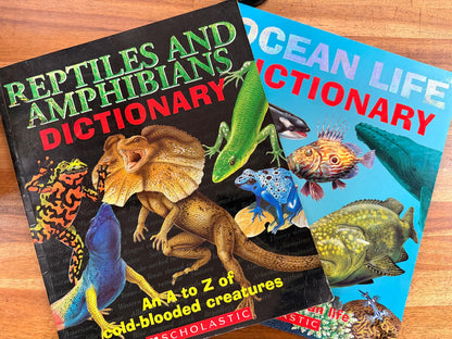 Scholastic A to Z Animal Dictionaries (2x) - Oceans & Rept/Amp