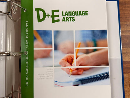 Sonlight Language Arts D+E Instructor's Guide & Binder