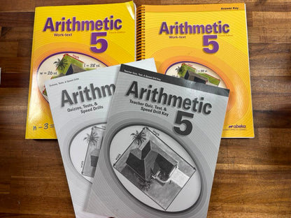 Abeka Arithmetic 5 (4th Edition) SET of 4