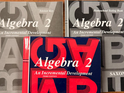 Saxon Algebra 2 SET - Textbook, Answer Key, Tests (3rd Ed)