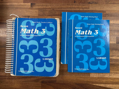 Saxon Math 3 Home Study Teacher's Ed & Meeting Book (2x)