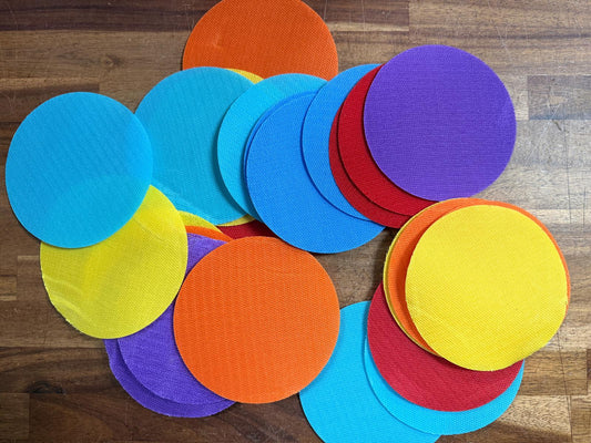 Hook & Loop Closure Floor Multi-Color Markers 5" (Qty - 30)